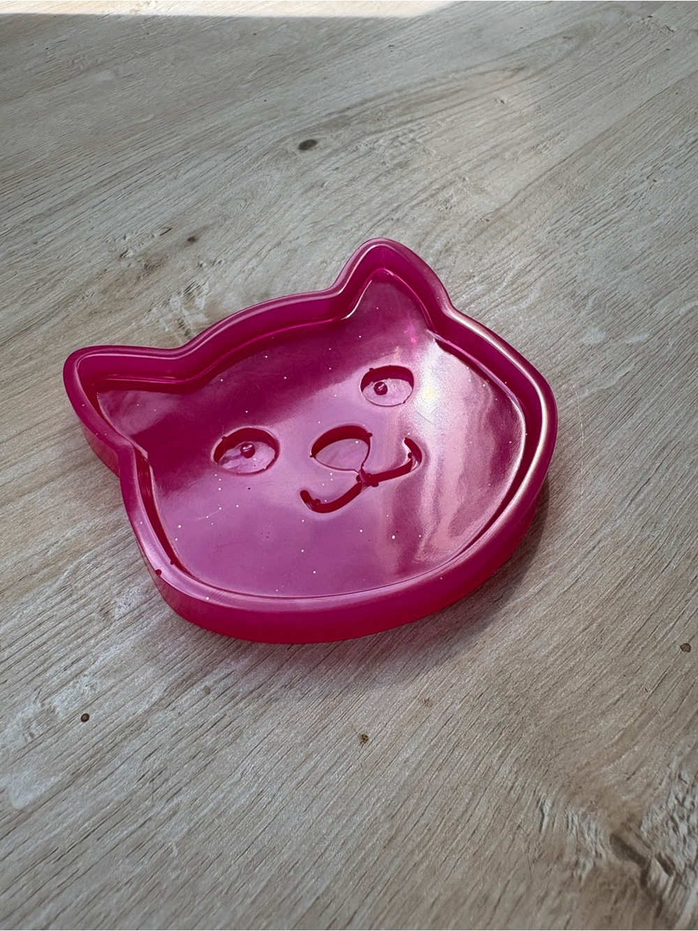 Pink Cat-Shaped Trinket tray